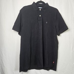 Izod Heritage Black Short Sleeve Polo Men's Shirt Large